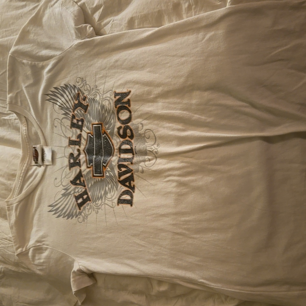 Black Glitter Harley Davidson Tee